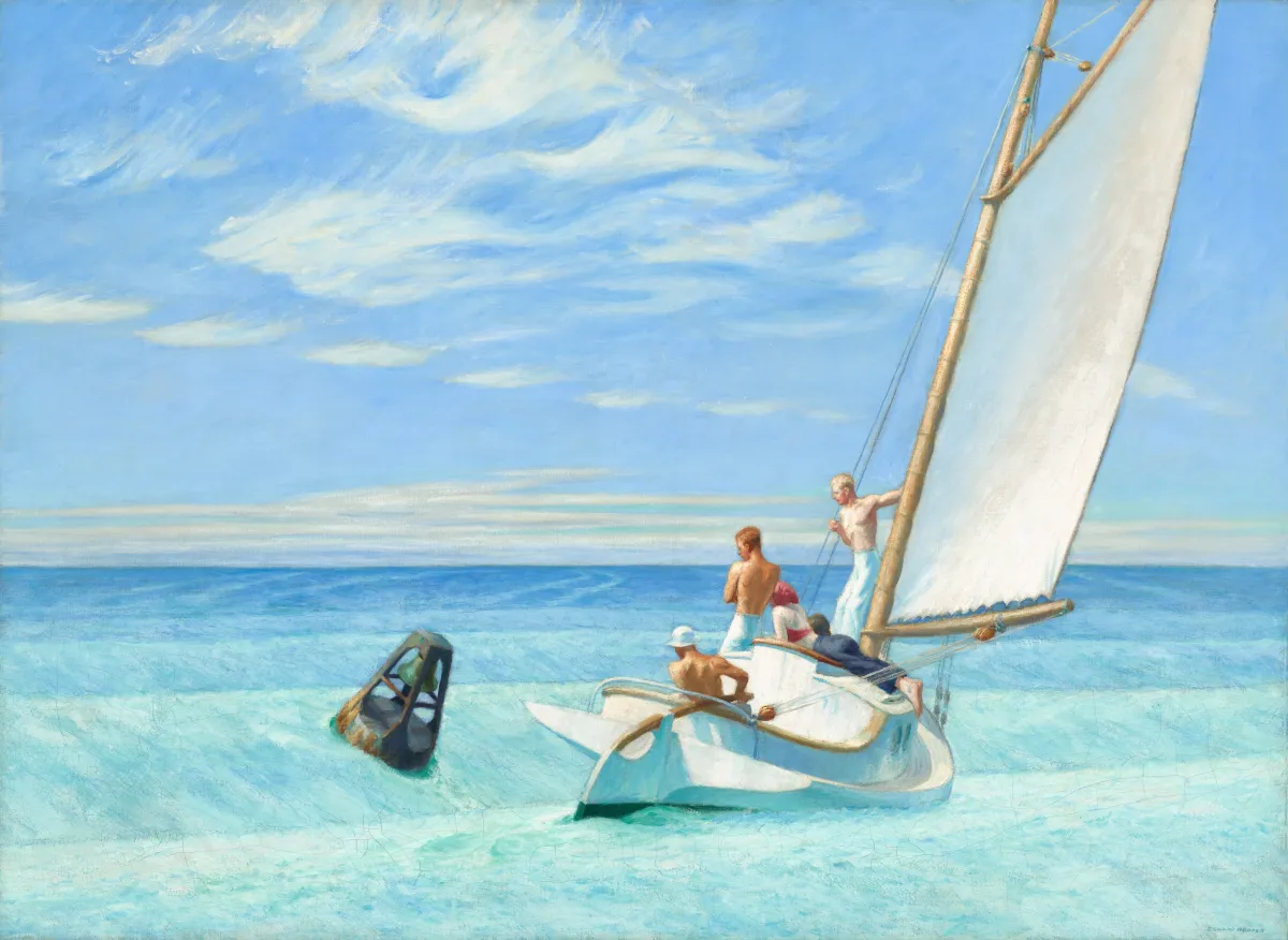 Ground Swell by Edward Hopper - Famous Oil Painting Hand Painted Art Pieces for Sale.
