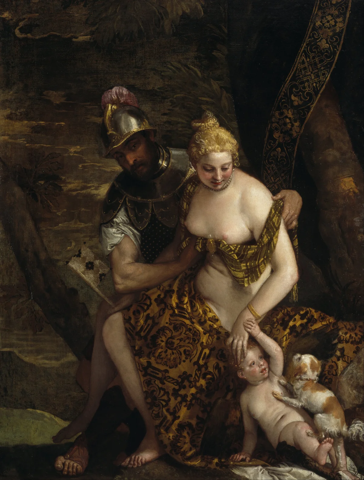 Mars and Venus with Cupid and a Dog by Paolo Veronese