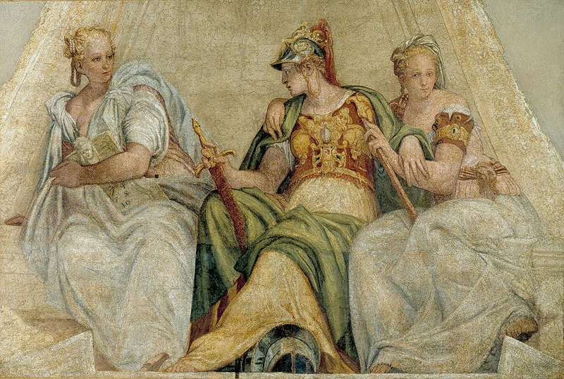Minerva between Geometry and Arithmetics by Paolo Veronese