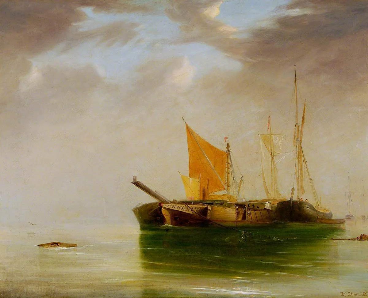 Morning Mist on the Orwell by Frederick George Cotman