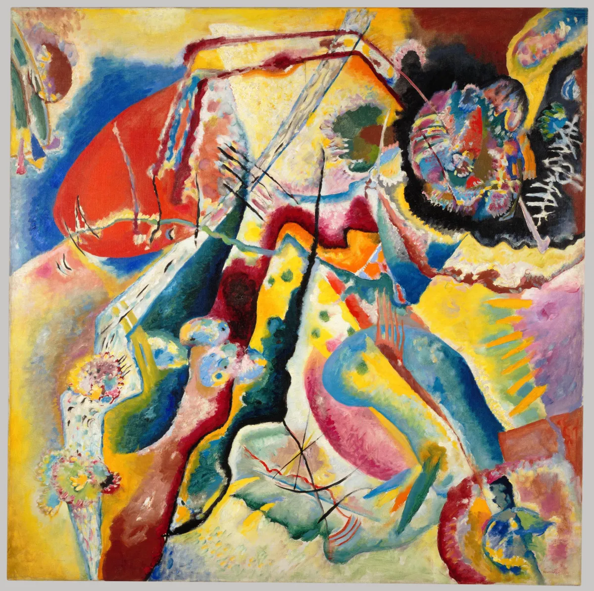 Painting with a Red Stain by Wassily Kandinsky
