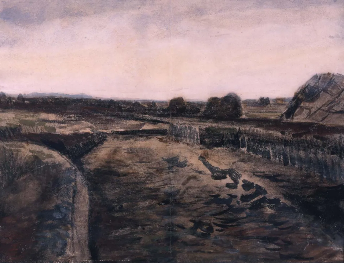 Peatery in Drenthe by Vincent Van Gogh
