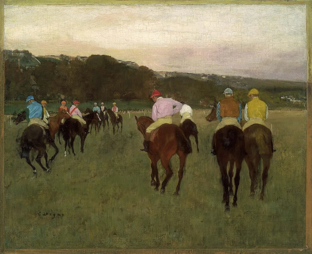 Racehorses at Longchamp by Edgar Degas