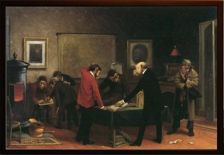 Scientists At Work by William Holbrook Beard - Famous Oil Painting Hand Painted Art Pieces for Sale.