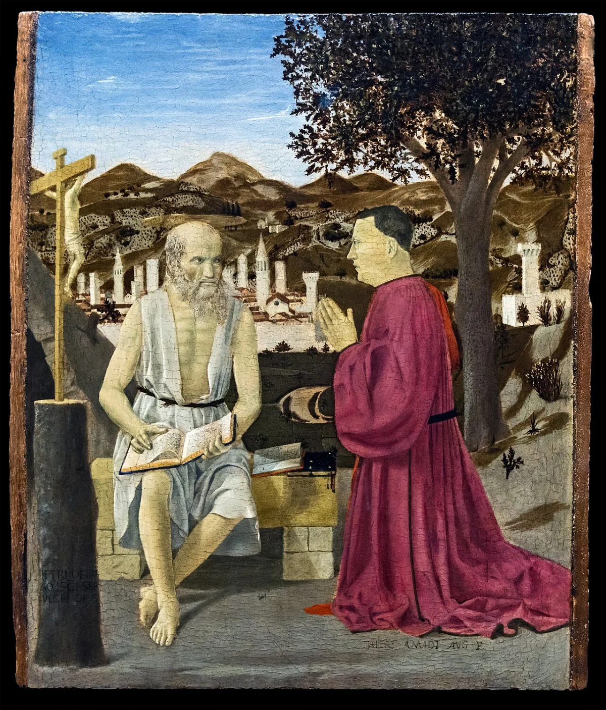 St Jerome and a Donor by Piero della Francesca