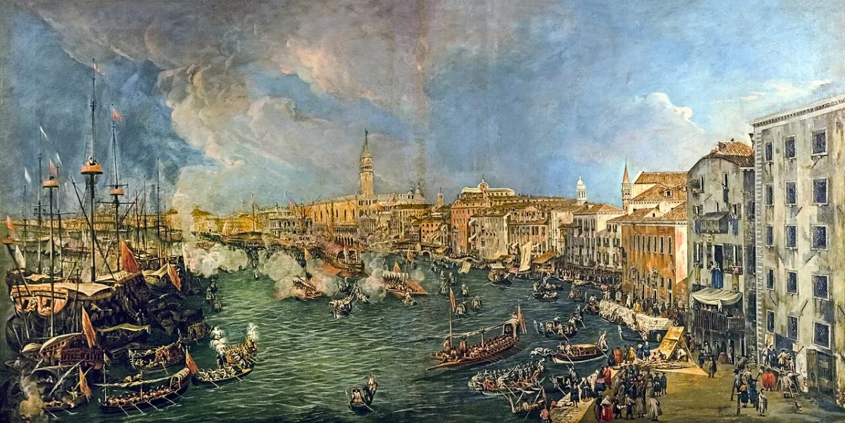 The Bucintoro by Giovanni Antonio Canal (Canaletto)