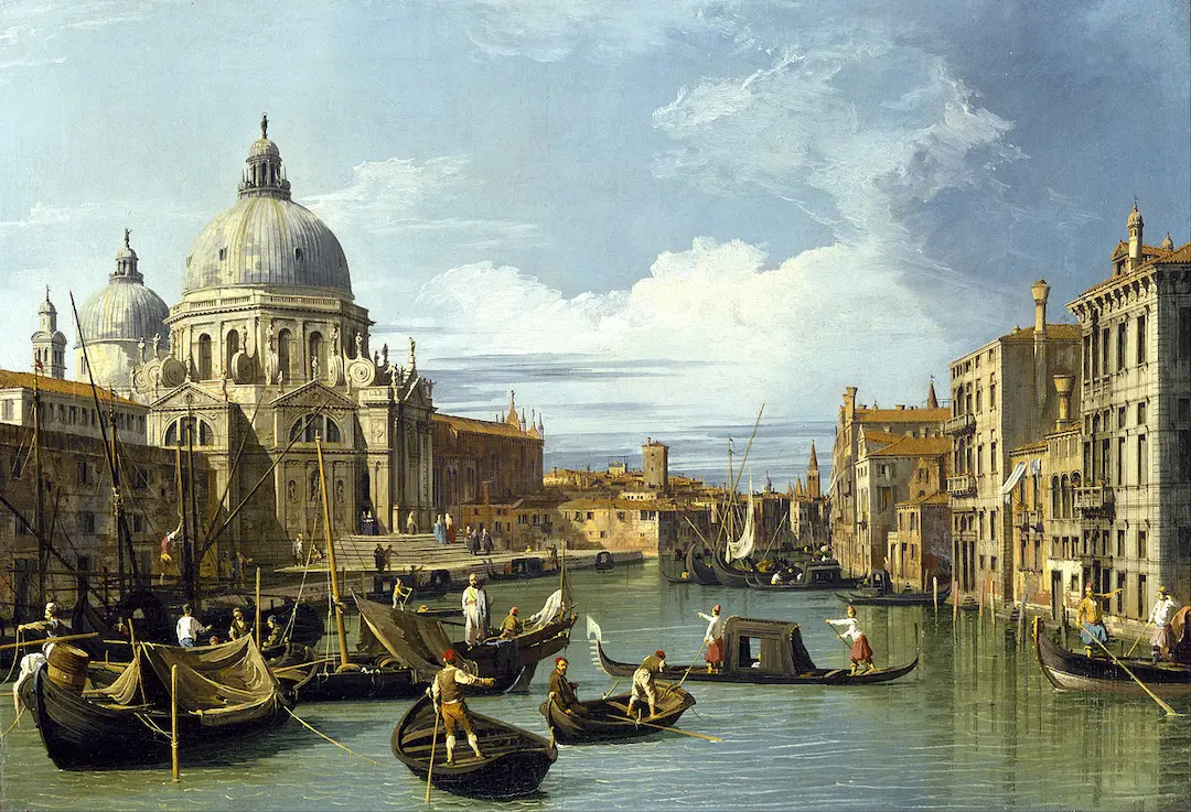 The Entrance to the Grand Canal, Venice, c.1730 by Giovanni Antonio Canal (Canaletto) - Famous Oil Painting Hand Painted Art Pieces for Sale.