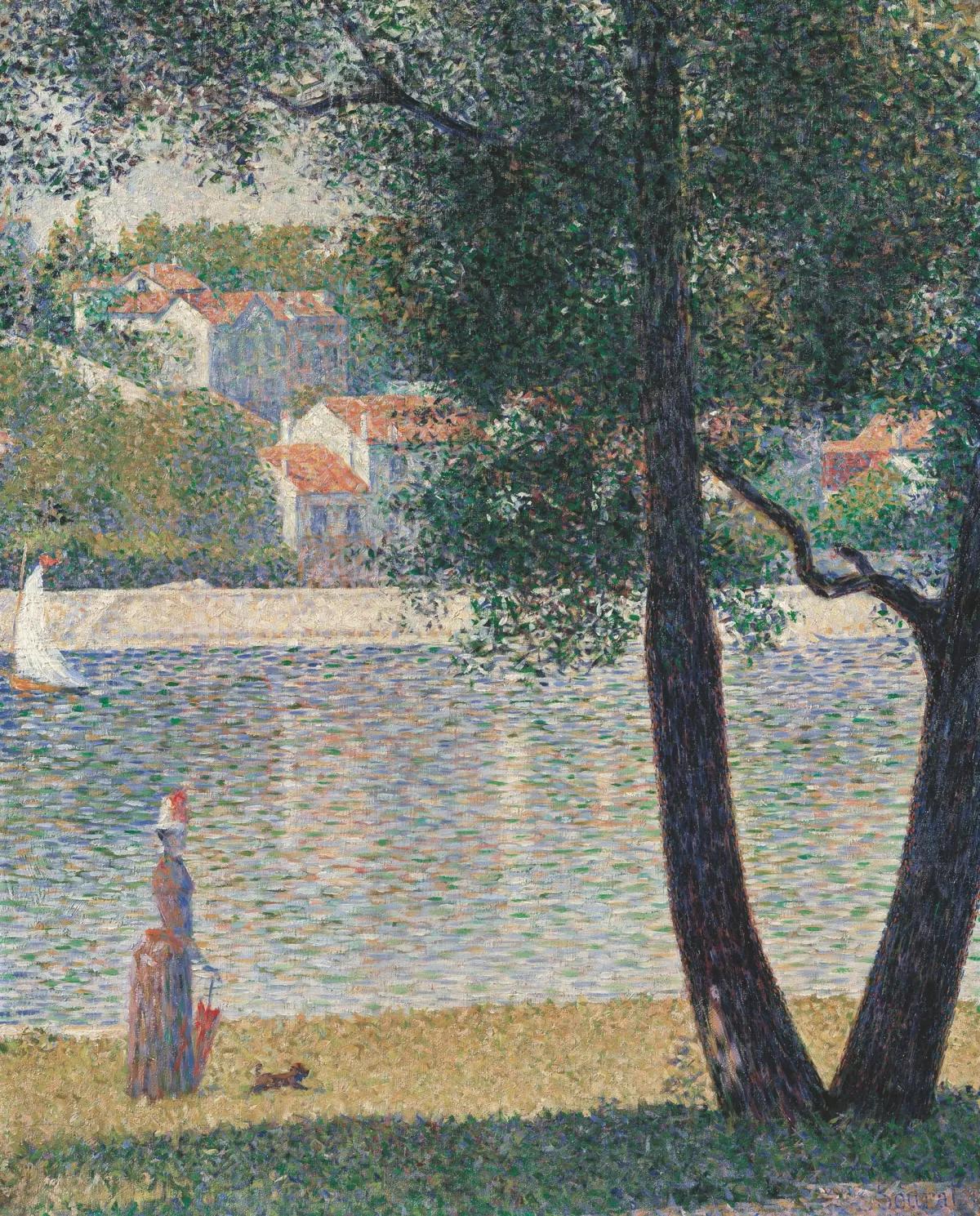 The Seine at Courbevoie by Georges Seurat