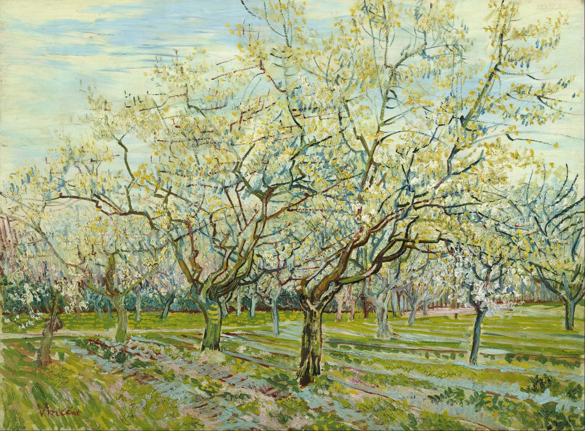 The White Orchard by Vincent Van Gogh - Famous Oil Painting Hand Painted Art Pieces for Sale.