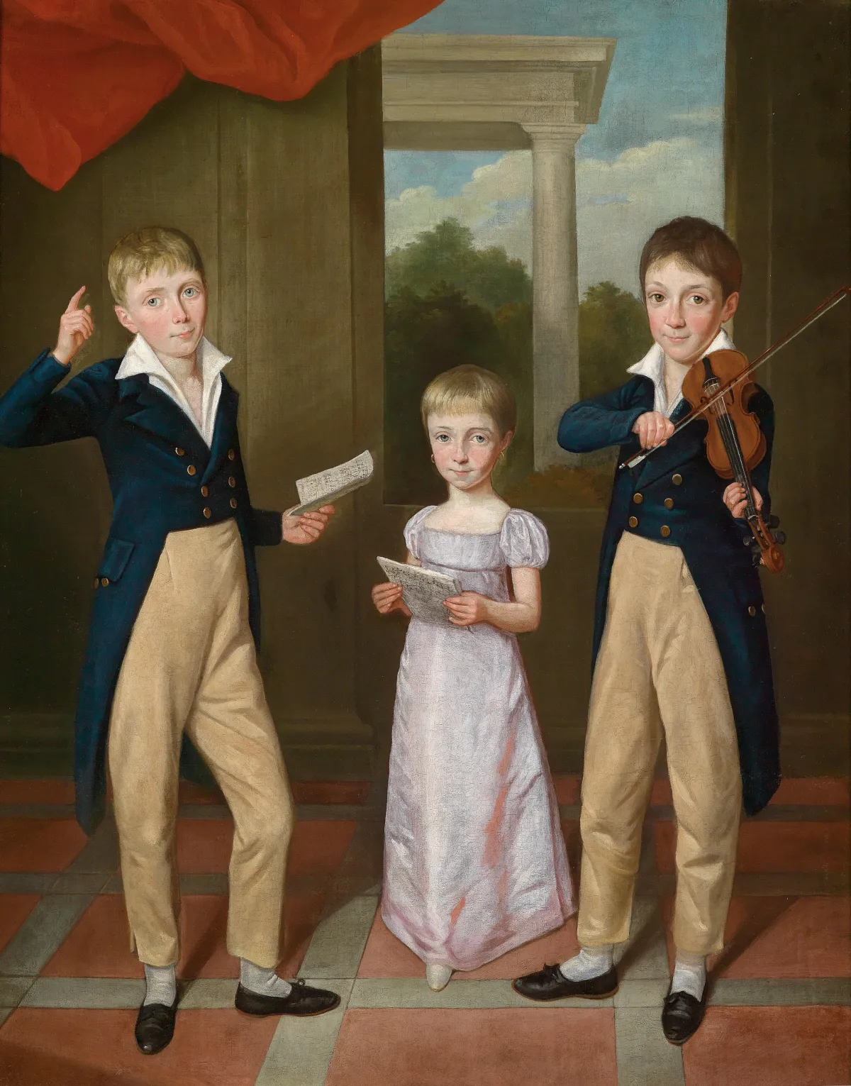 Three Children in a House Concert by Antoine-Jean Gros