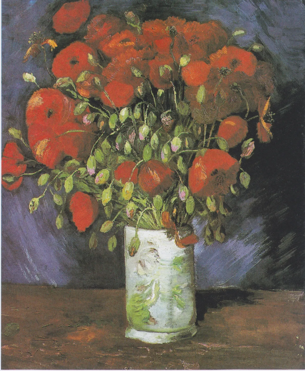 Vase With Red Poppies by Vincent Van Gogh - Famous Oil Painting Hand Painted Art Pieces for Sale.