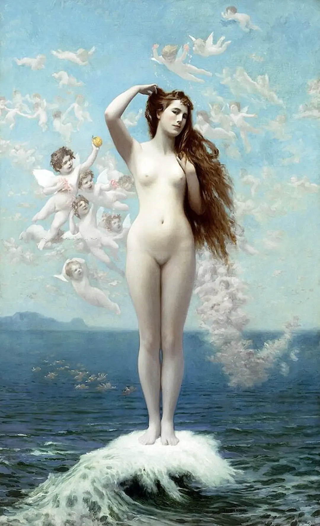 Venus Rising by Jean-Léon Gérôme - Famous Oil Painting Hand Painted Art Pieces for Sale.
