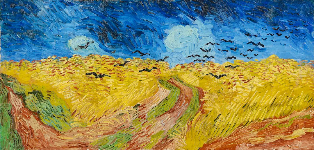 Wheat Field With Crows