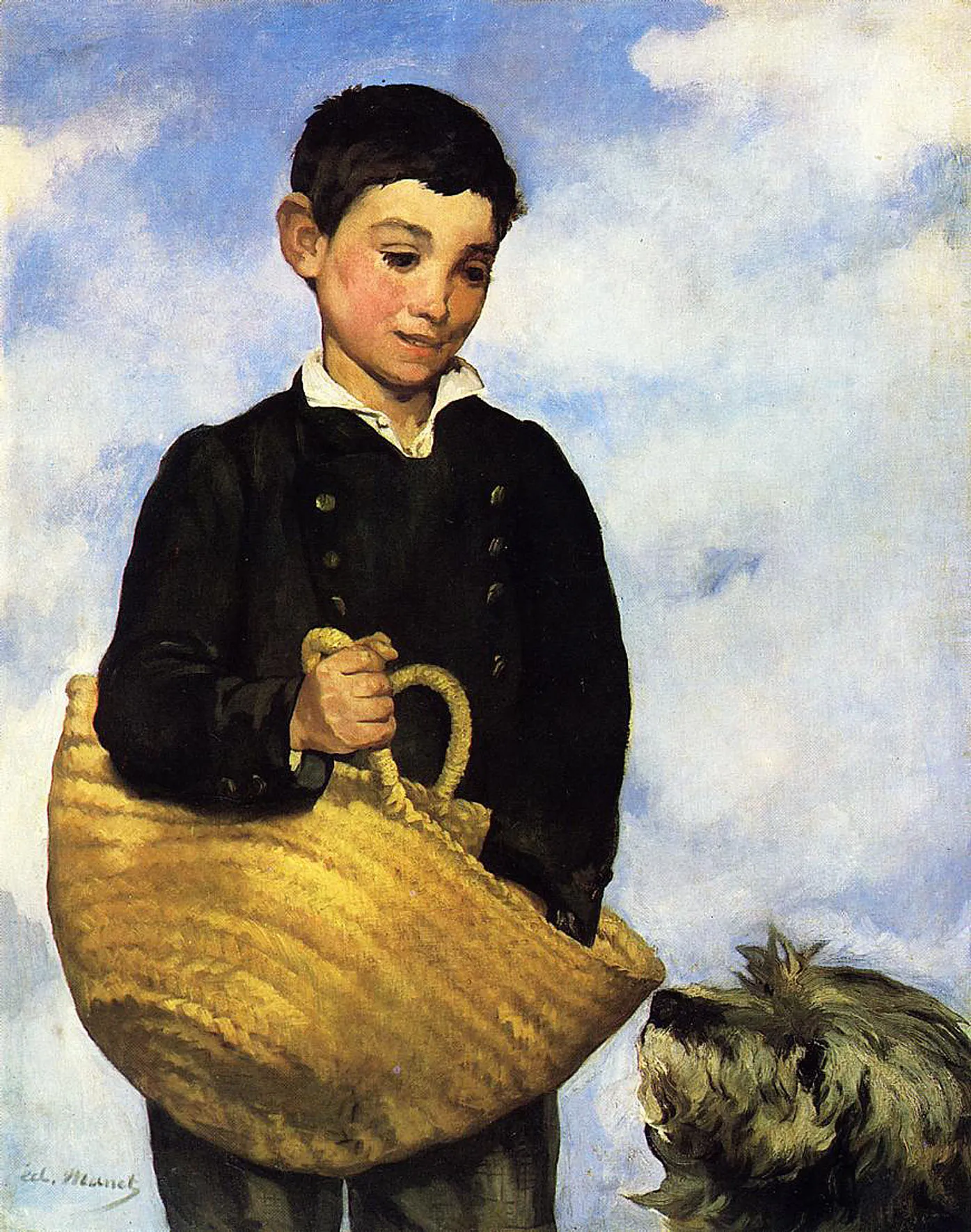 A boy with a dog by Edouard Manet