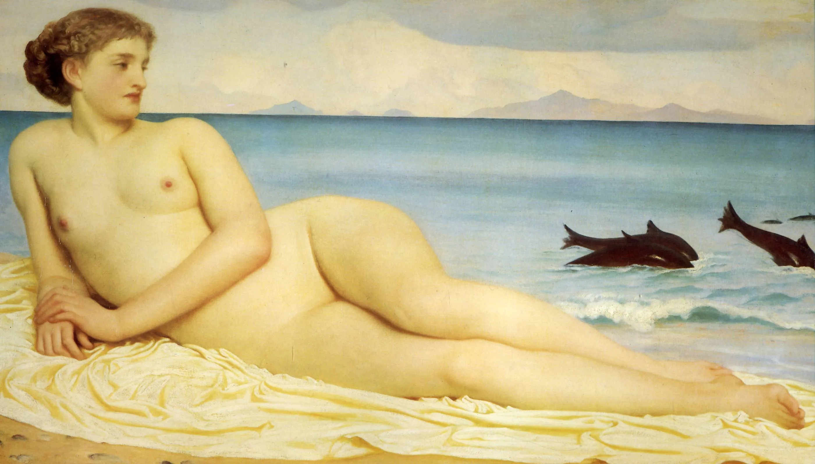 Actaea, the Nymph of the Shore by Lord Frederick Leighton
