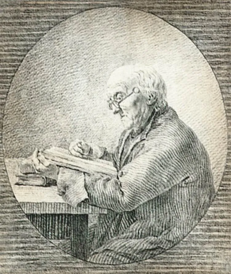 Adolf Gottlieb Friedrich, Reading by Caspar David Friedrich