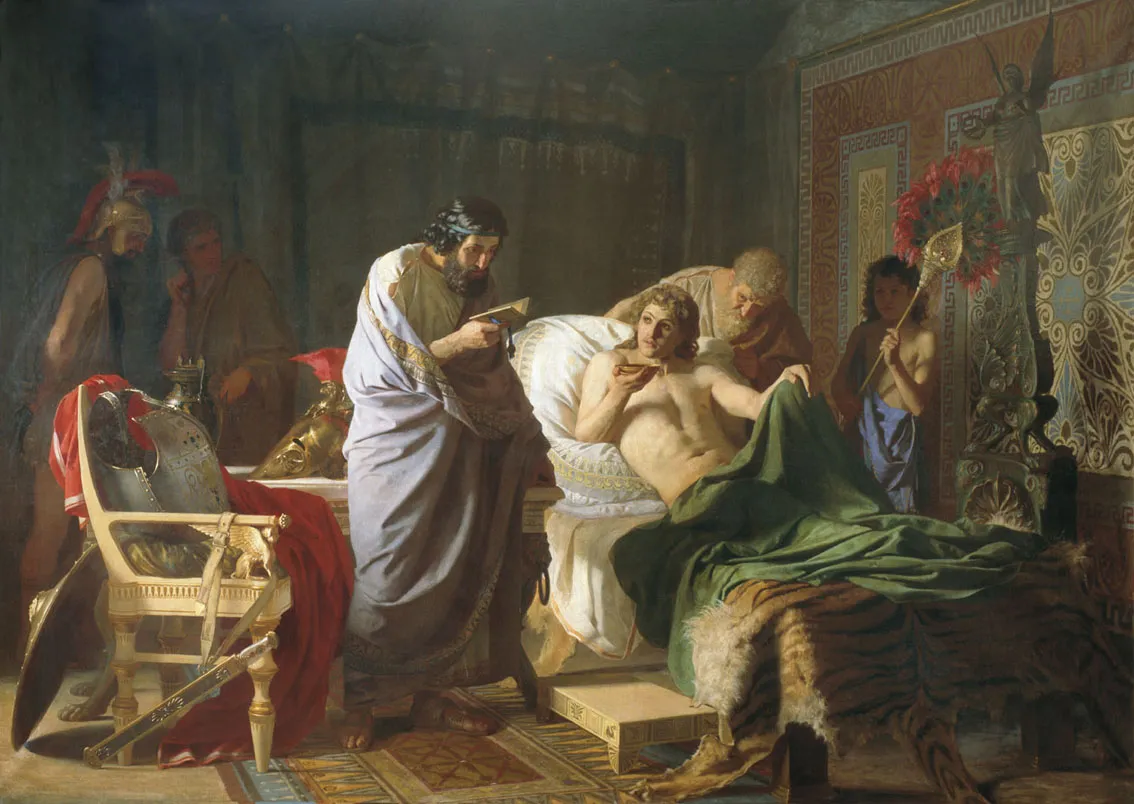 Alexander of Macedon Trust's the Doctor Philip by Henryk Siemiradzki