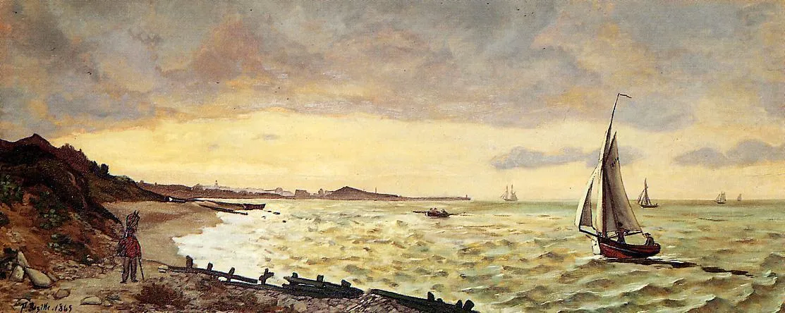 Beach at Sainte-Adresse by Frederic Bazille