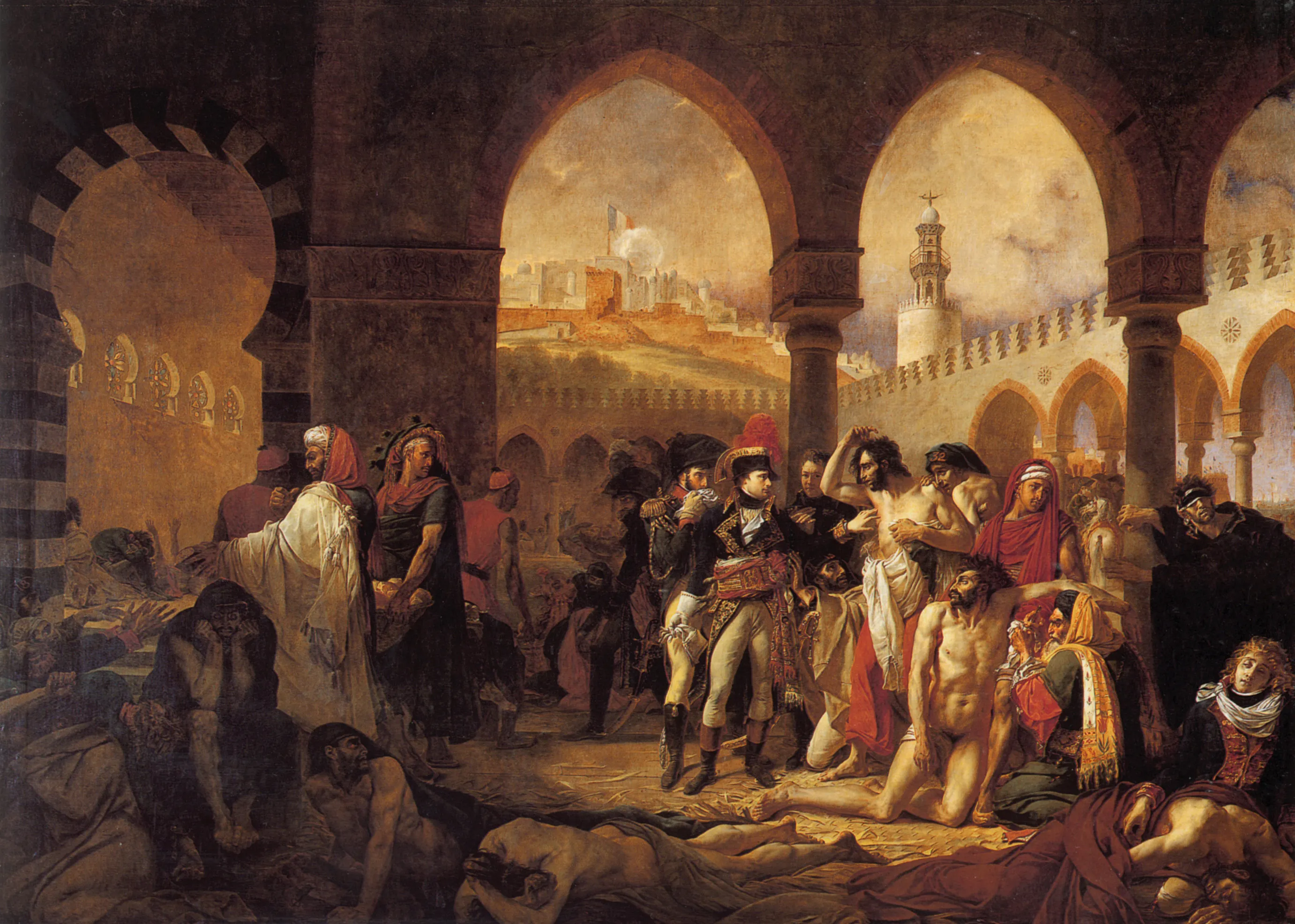 Bonaparte Visiting the Plague Victims of Jaffa by Antoine-Jean Gros