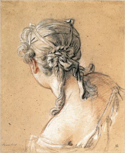 Head of a Woman from Behind by Francois Boucher