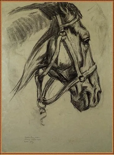 Head of the horse by Franz Marc