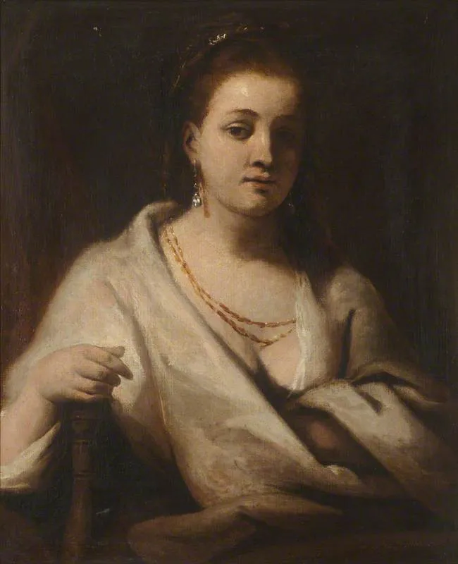 Hendrickje Stoffels in a White Cloak by James Barry