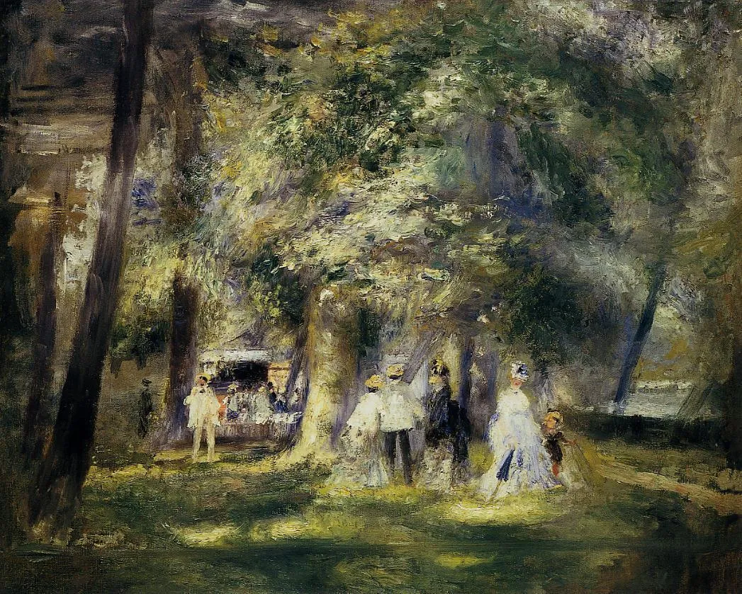 In St Cloud Park by Pierre Auguste Renoir