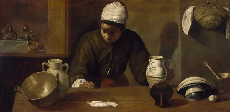 Kitchen Scene with the Supper in Emmaus by Diego Rodriguez de Silva y Velazquez