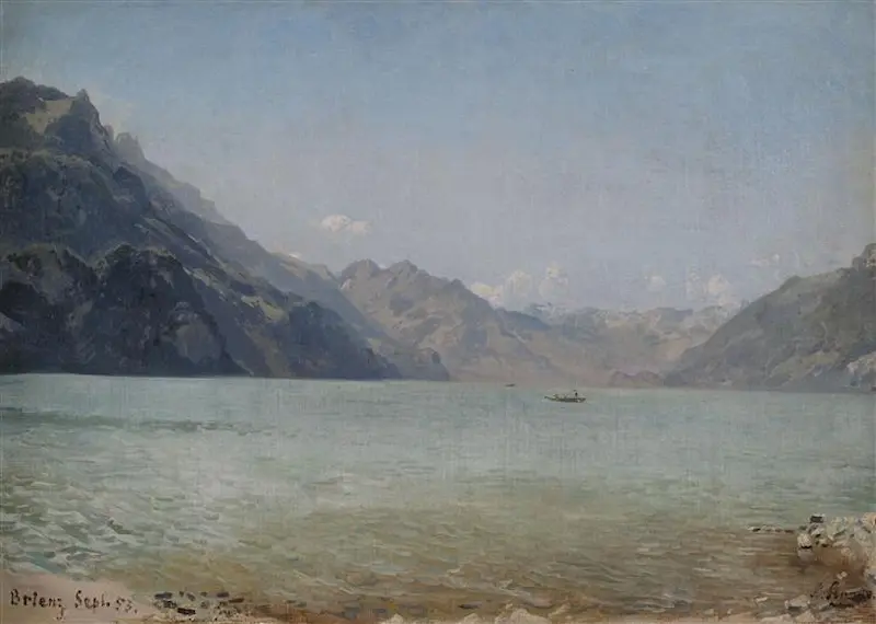 On lake Brienz by Ludwig Knaus