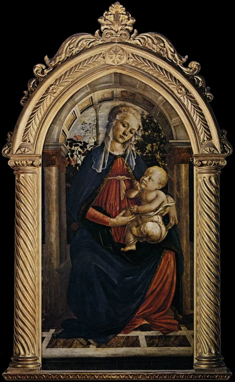 Madonna of the Rosegarden by Alessandro Filipepi (Sandro Botticelli)