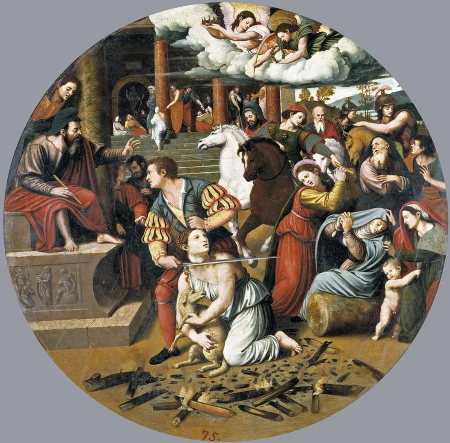 Martyrdom of St Agnes by Vicente Juan Juan de Juanes / Masip (Macip)