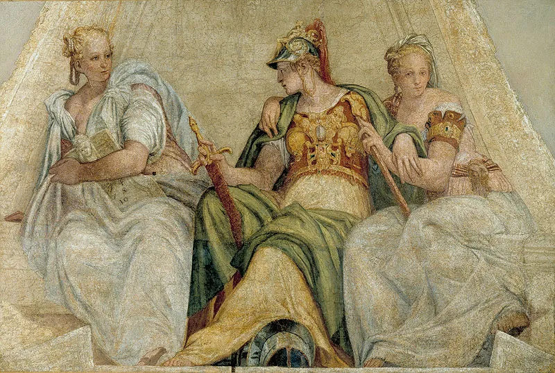 Minerva between the Geometry and Arithmetic by Paolo Veronese