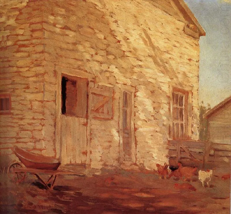 Old Stone Barn by Grant Wood