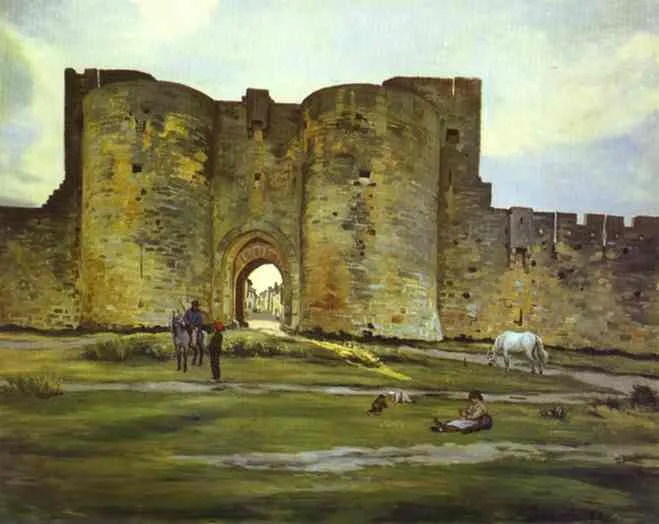 Port of the Queen at Aigues-Mortes by Frederic Bazille