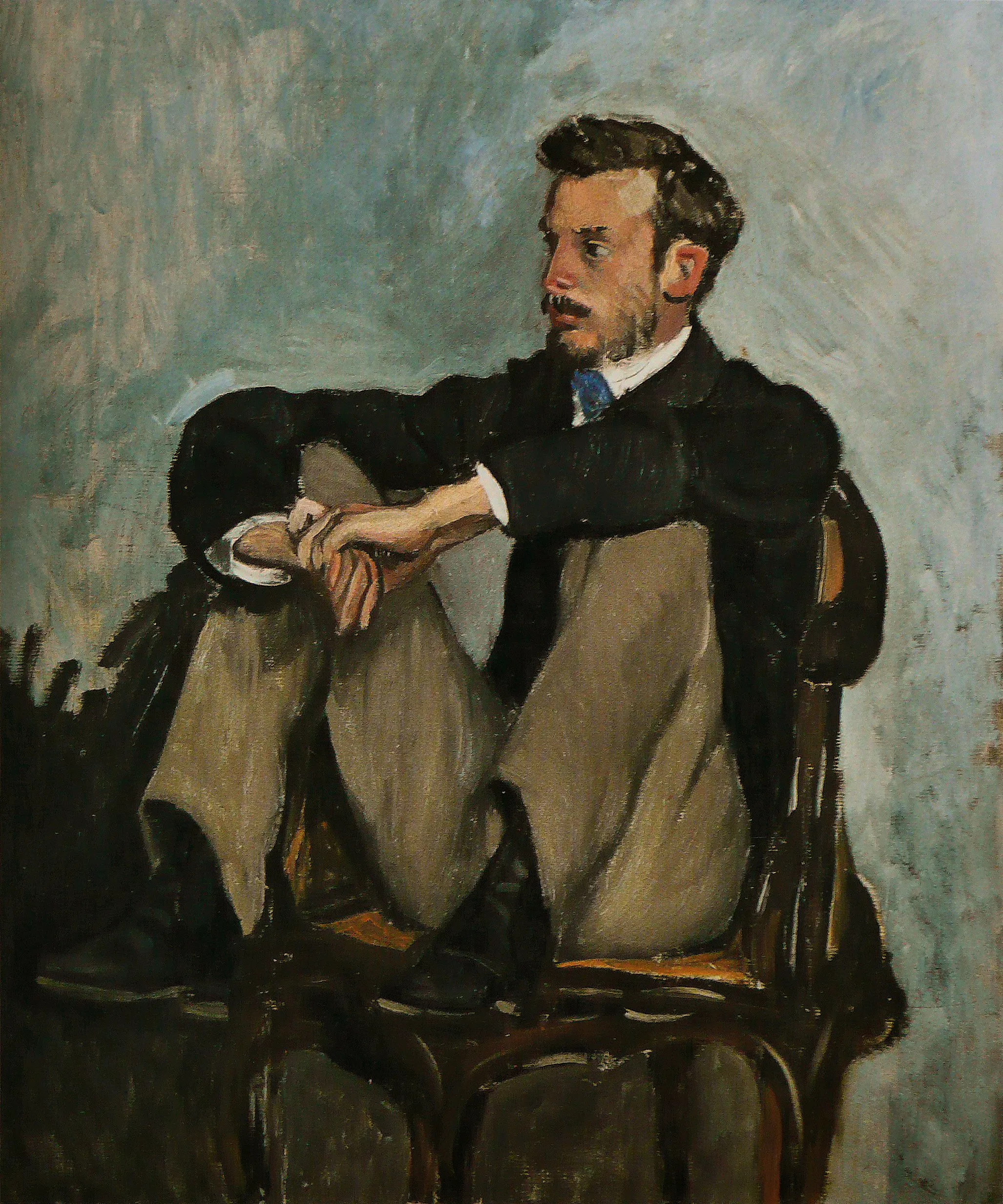 Portrait of Auguste Renoir by Frederic Bazille