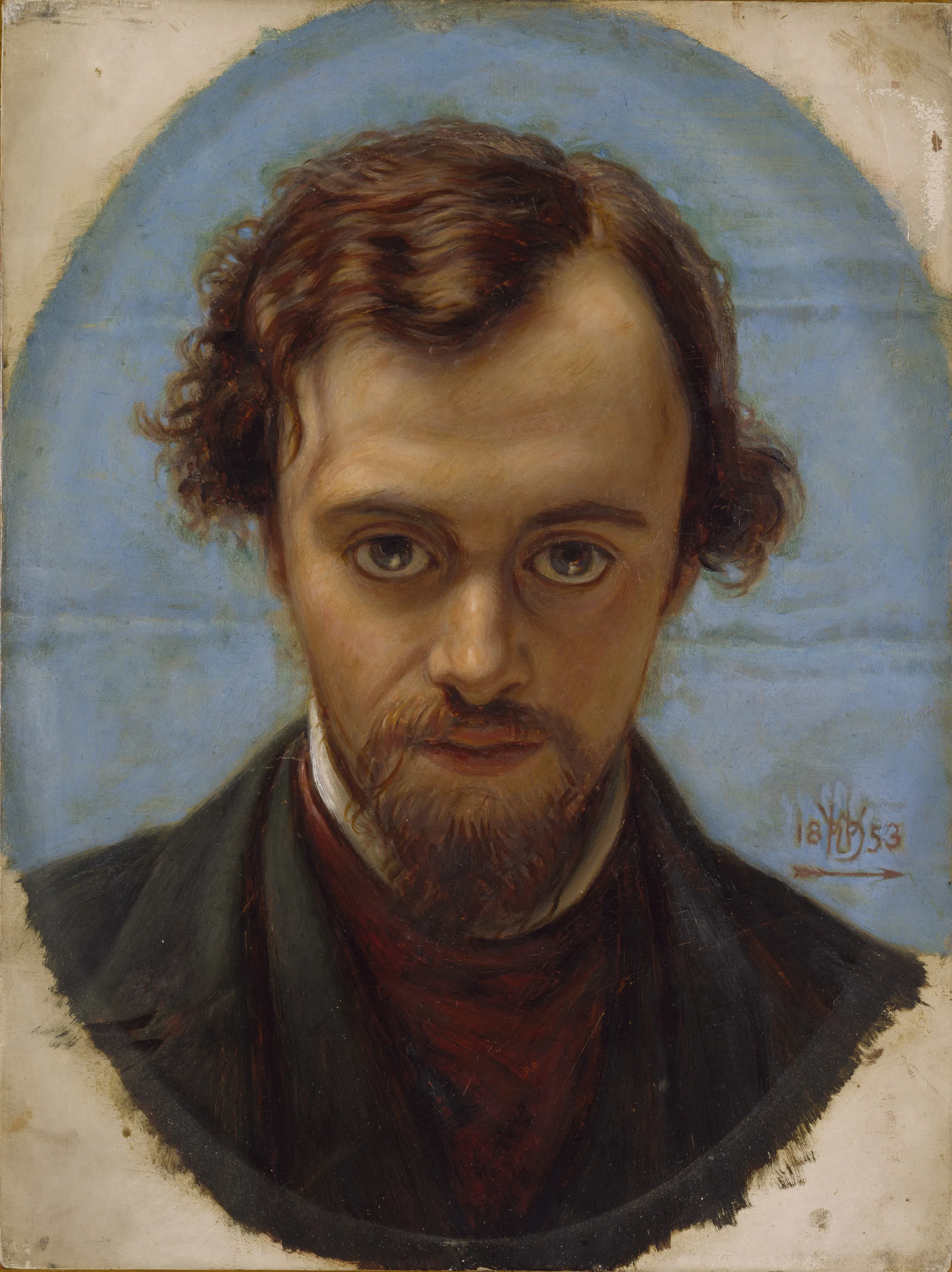 Portrait of Dante Gabriel Rossetti by William Holman Hunt