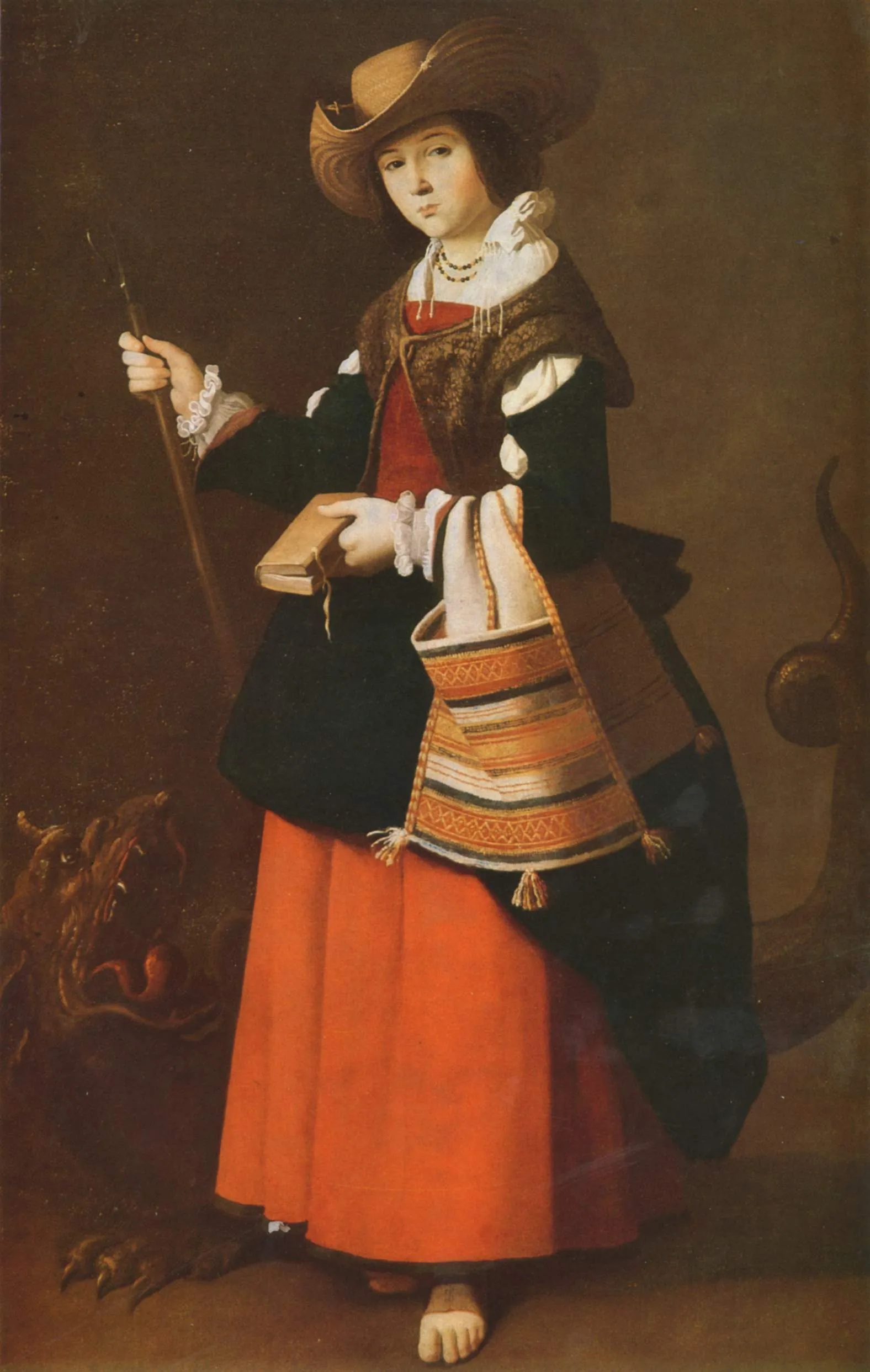 Saint Margaret, dressed as a shepherdess by Francisco de Zurbaran
