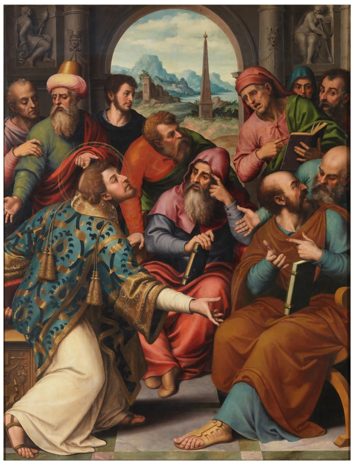 Saint Stephen in the synagogue by Vicente Juan Juan de Juanes / Masip (Macip)