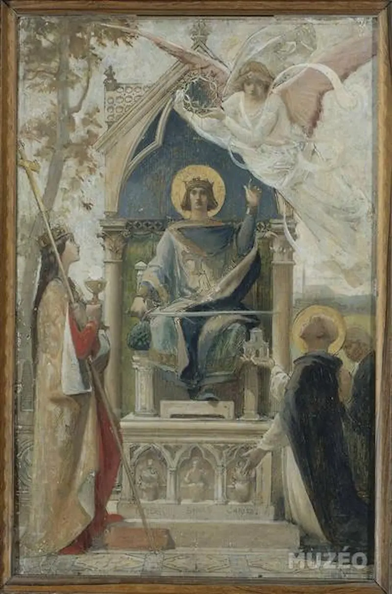 St Louis, study for a painting done in by Luc-Olivier Merson