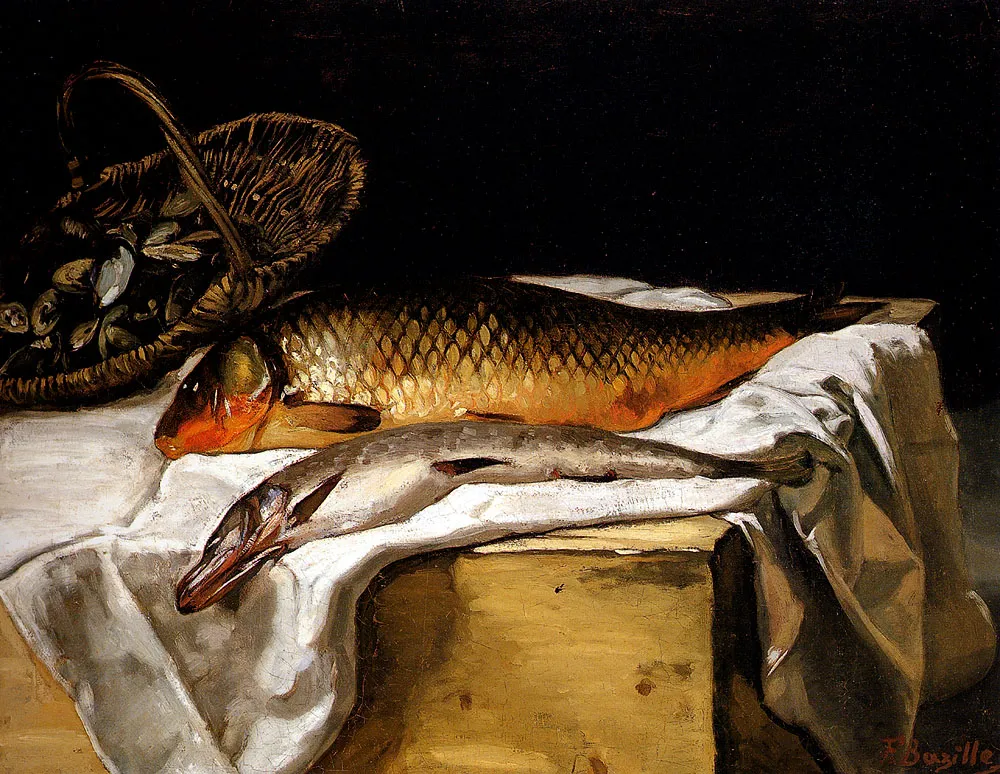 Still Life with Fish by Frederic Bazille