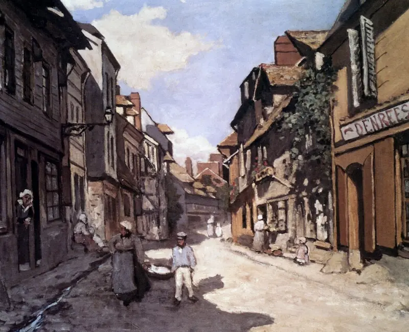 Street of the Bavolle Honfleur by Claude Monet