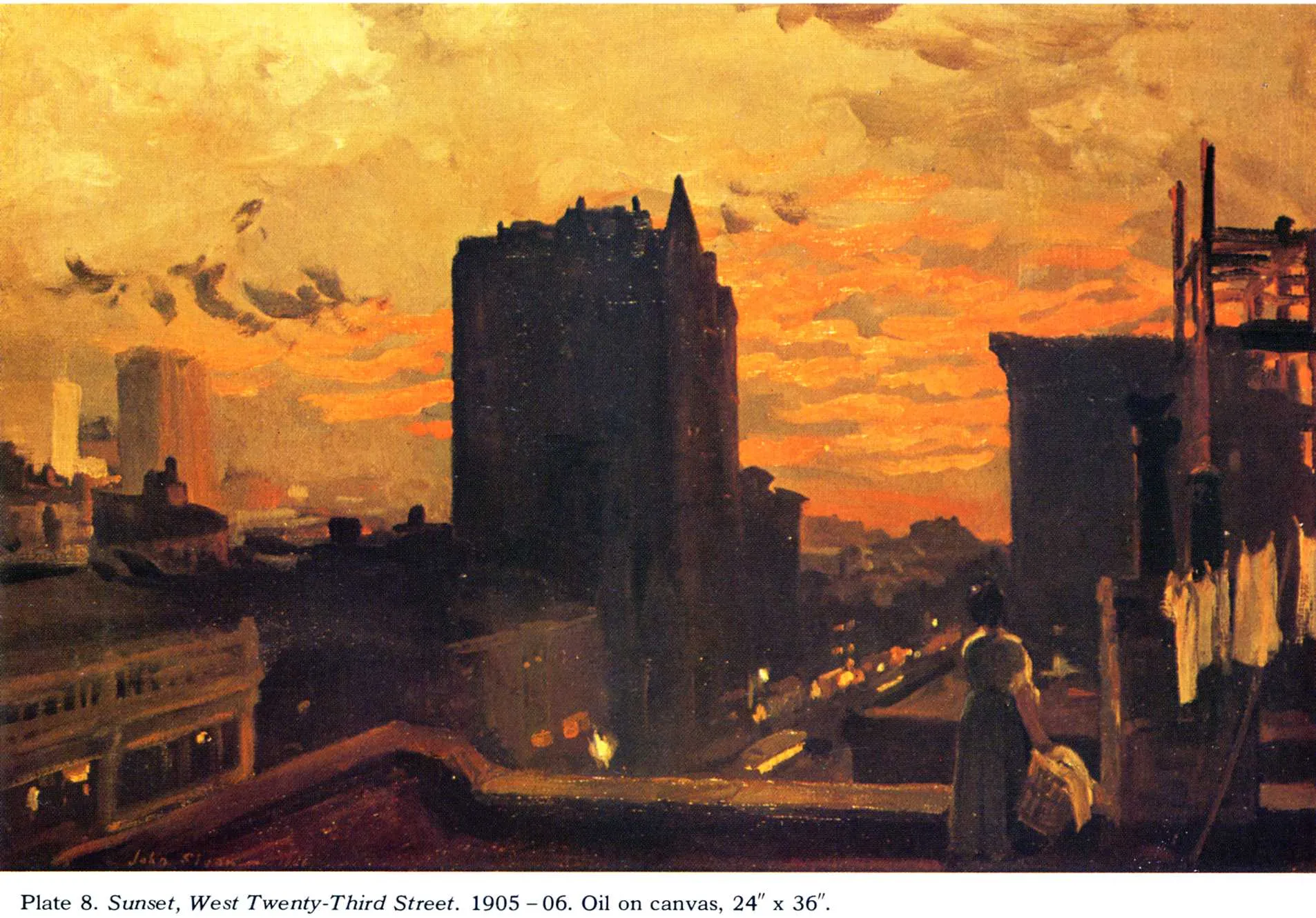 Sunset, West Twenty-Third Street by John Sloan