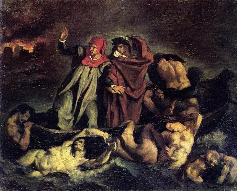The barque of Dante by Edouard Manet