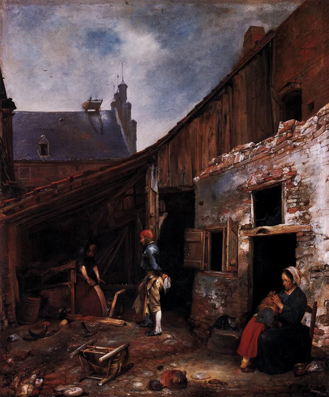The Knifegrinder's Family by Gerard Terborch