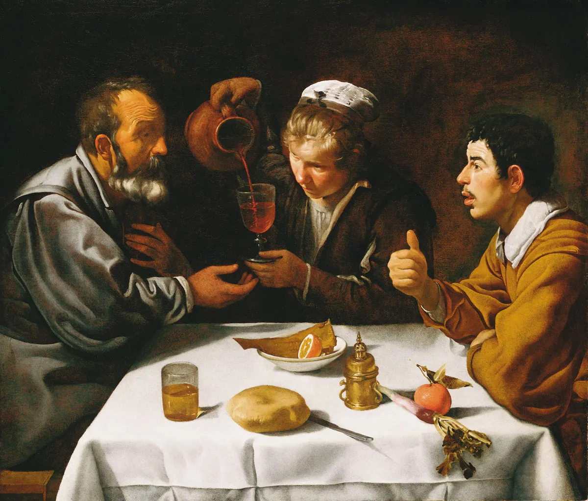 The Lunch by Diego Rodriguez de Silva y Velazquez