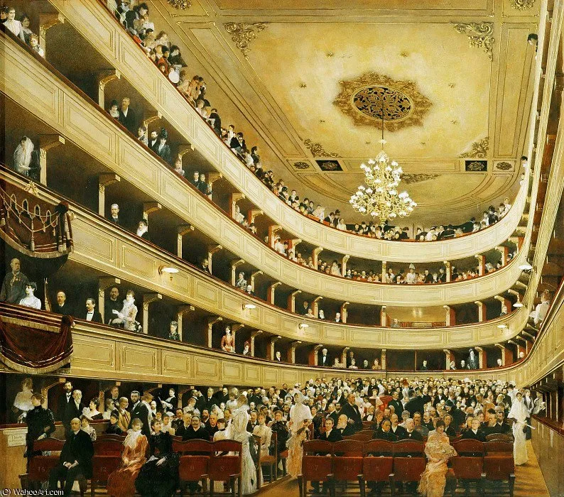 The Old Burgtheater by Gustav Klimt