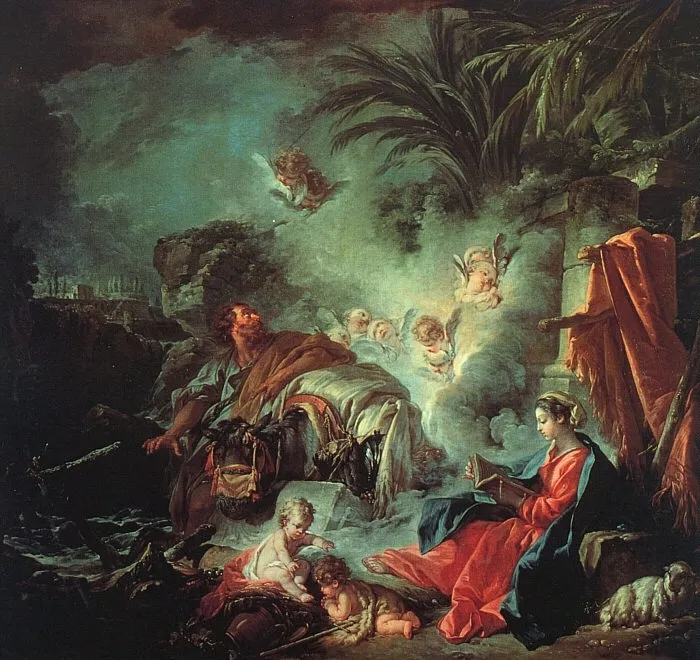 The Rest on the Flight into Egypt by Francois Boucher