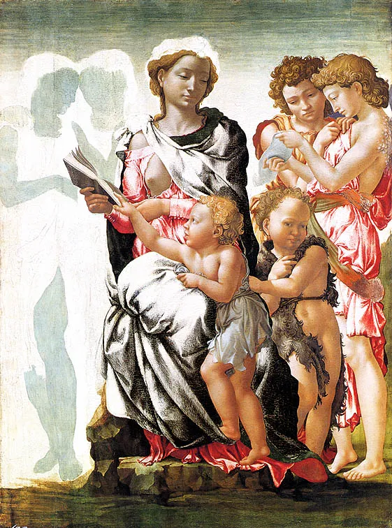 The Virgin and Child with Saint John and Angels by Michelangelo Buonarroti