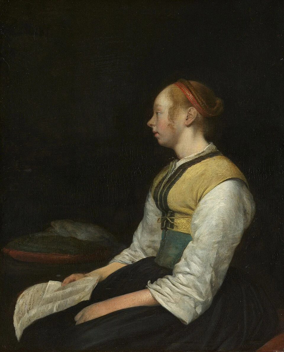 Girl in Peasant Costume Probably Gesina the Painter's Half Sister by Gerard Terborch