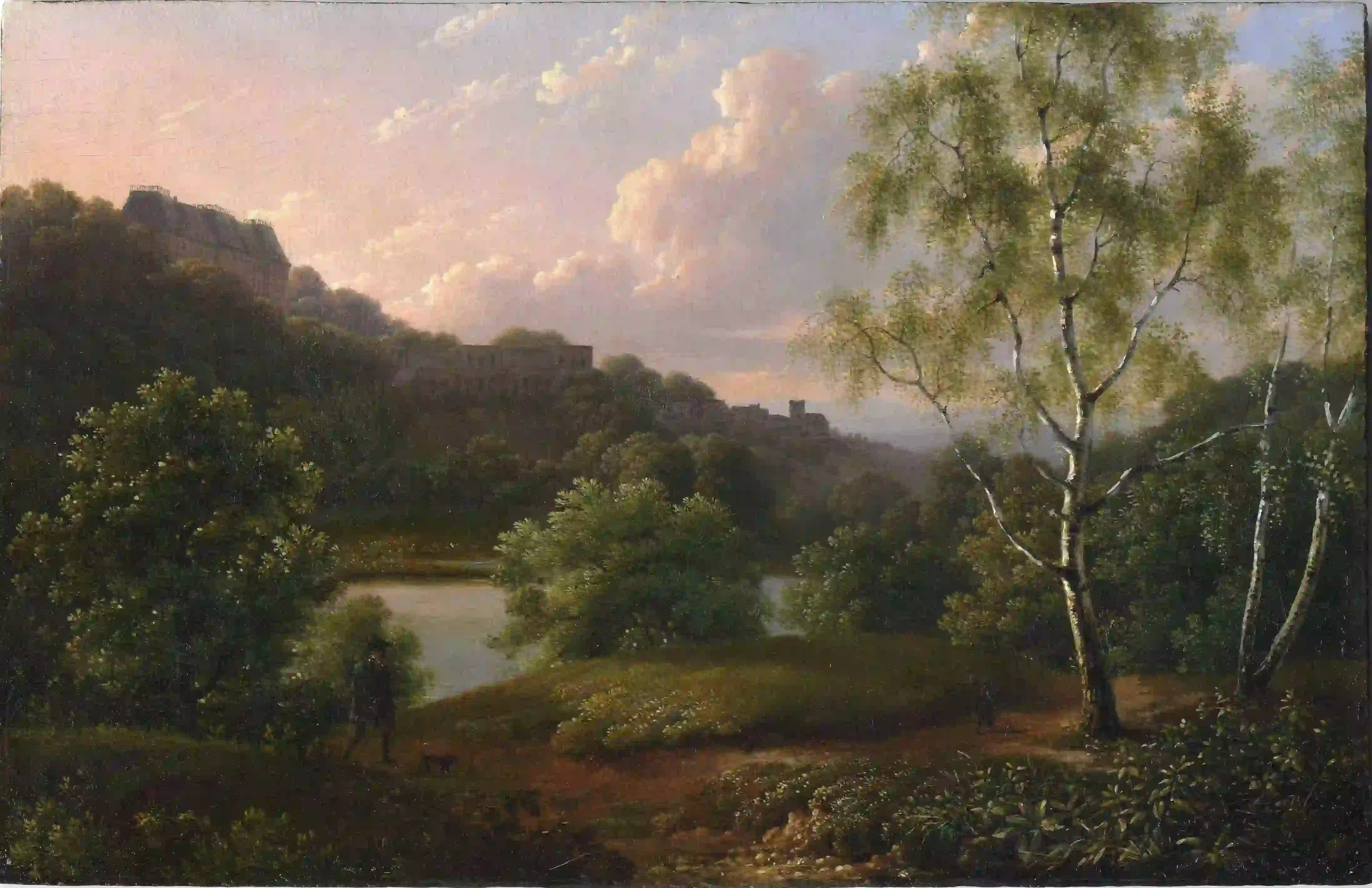 Chasseur Au Pied Du Château De Meudon by Jean-Joseph-Xavier Bidauld
